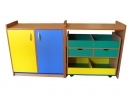 Стеллаж с выкатной тумбой «НЕЗНАЙКА» для занятий ЦВЕТНОЙ или БУК 
