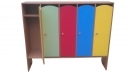 Шкаф детский 5-ти секционный для одежды «ДОШКОЛЬНИК» ЛДСП ЦВЕТНОЙ ФАСАД 