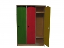 Шкаф детский 3-х секционный для одежды «РАДОСТЬ» ФАНЕРА ЦВЕТНОЙ ФАСАД 