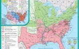Карта Гражданская война в США 1861-1865, 2л, 1:3 млн.,118*98, ламинирование одностороннее Артикул: is018